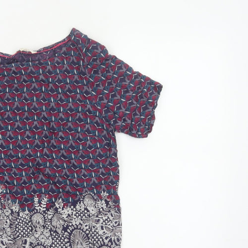 White Stuff Women’s Multicoloured Size 10 Floral Short Sleeve Blouse