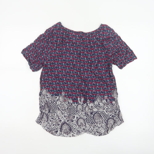 White Stuff Women’s Multicoloured Size 10 Floral Short Sleeve Blouse