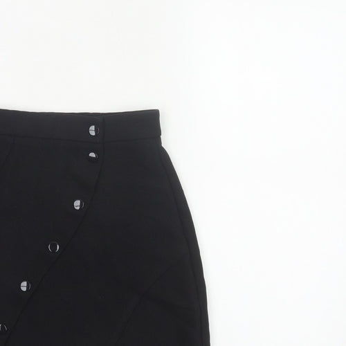 & Other Stories Women’s Black UK 8 High Rise Wrap Mini Skirt