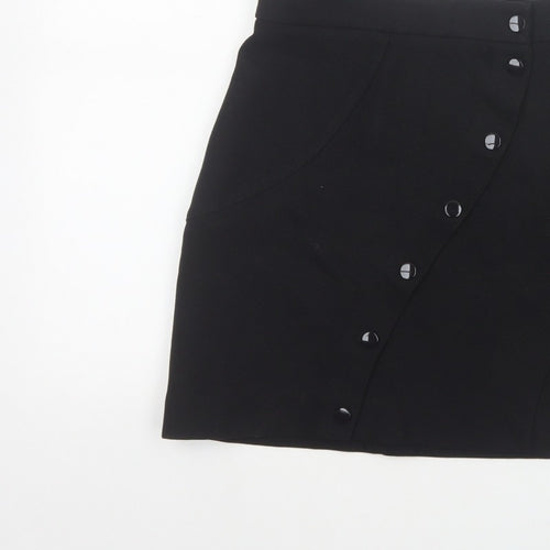 & Other Stories Women’s Black UK 8 High Rise Wrap Mini Skirt