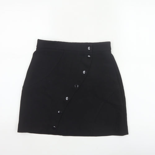 & Other Stories Women’s Black UK 8 High Rise Wrap Mini Skirt
