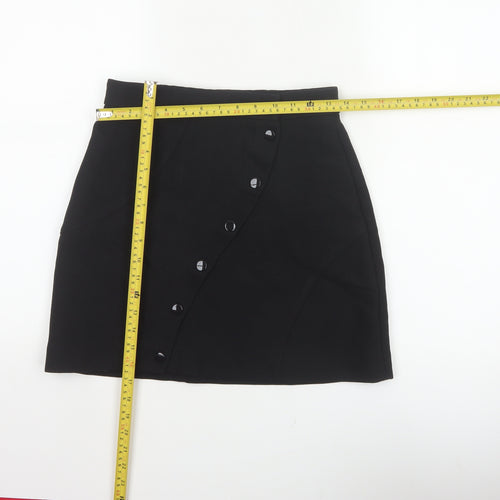 & Other Stories Women’s Black UK 8 High Rise Wrap Mini Skirt