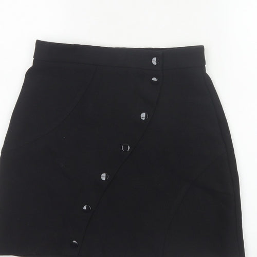 & Other Stories Women’s Black UK 8 High Rise Wrap Mini Skirt