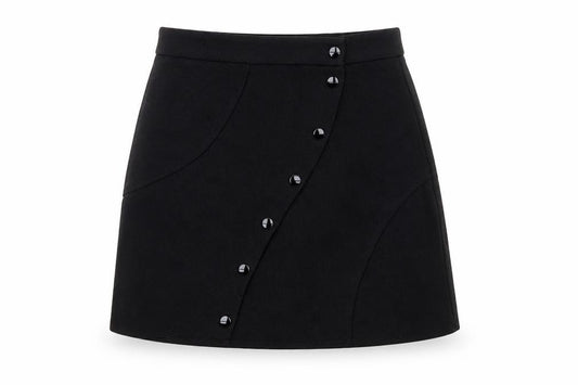 & Other Stories Women’s Black UK 8 High Rise Wrap Mini Skirt