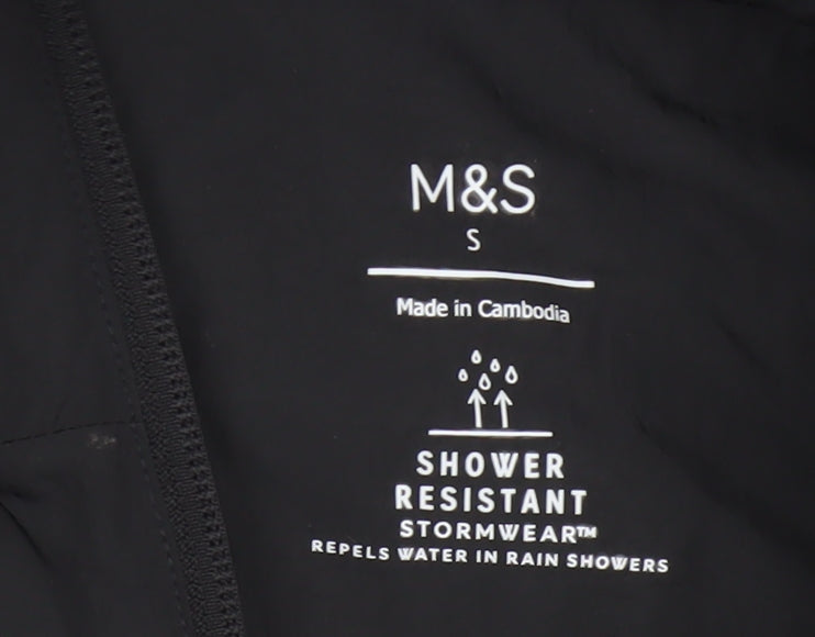 Marks & Spencer Women Black S Shower Resistant Puffer Jacket