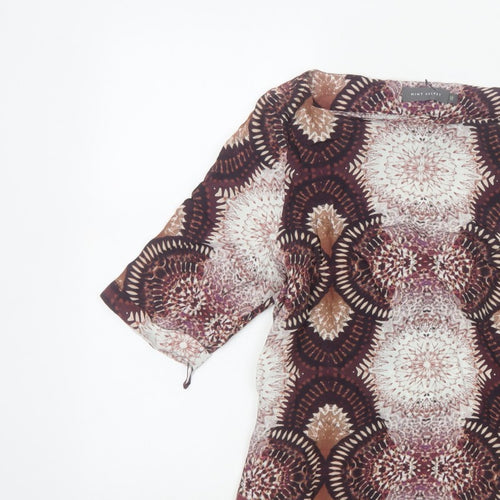 Mint Velvet Women’s Multicoloured UK 12 Kimono Sleeve Geometric Blouse