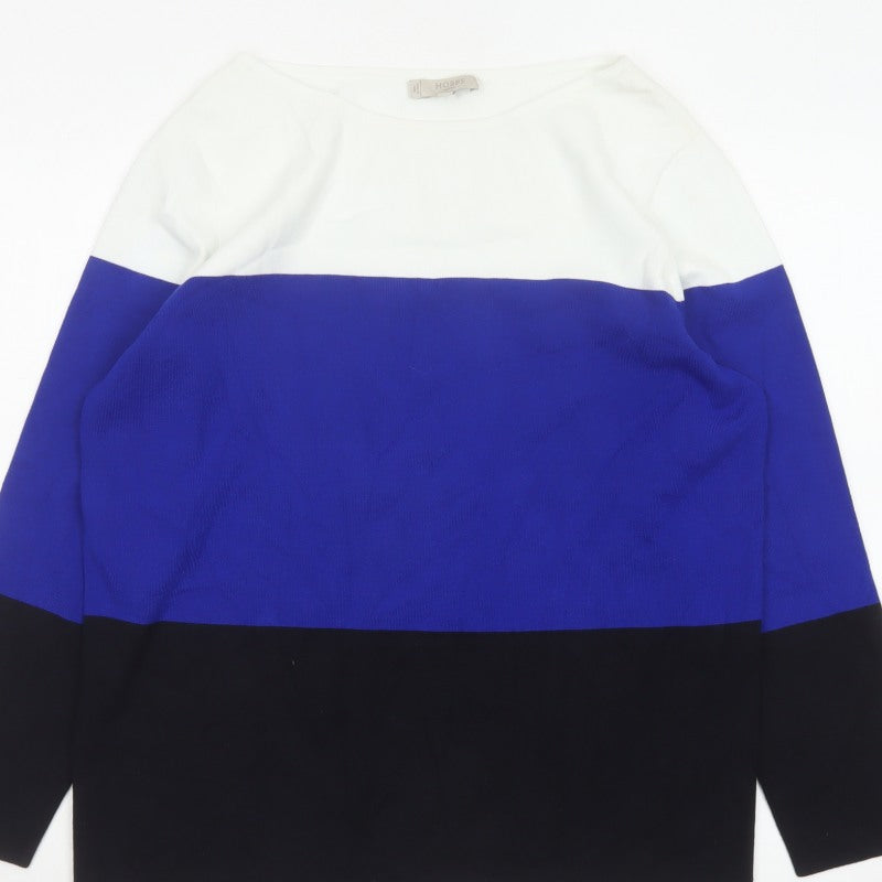 Additional view of Hobbs Women Multicoloured XL Colour Block Knit Boat Neck jumper