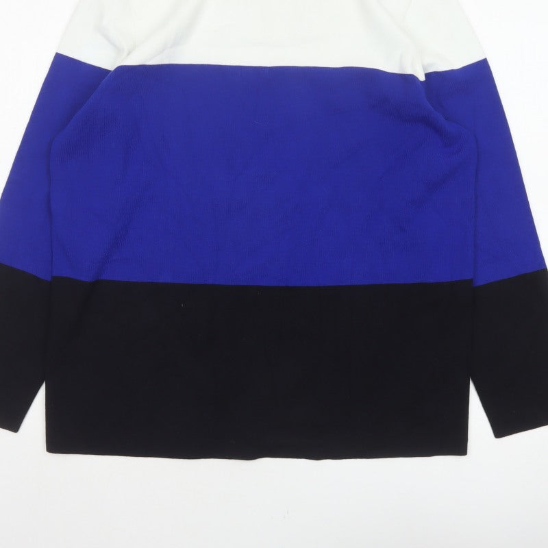 Additional view of Hobbs Women Multicoloured XL Colour Block Knit Boat Neck jumper