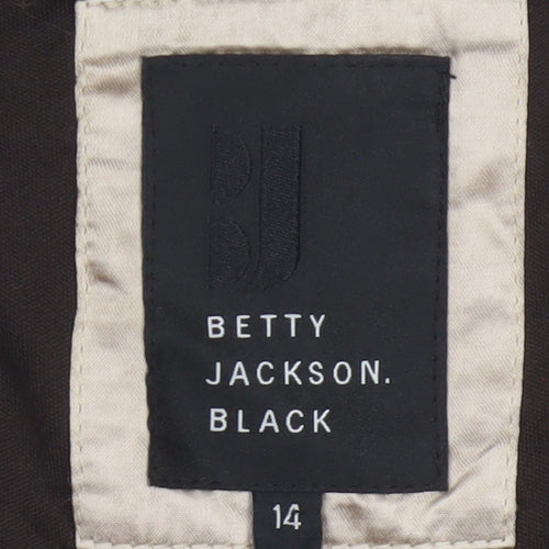 Betty Jackson Black Women’s Brown Beige UK 14 Fit & Flare Knee Dress