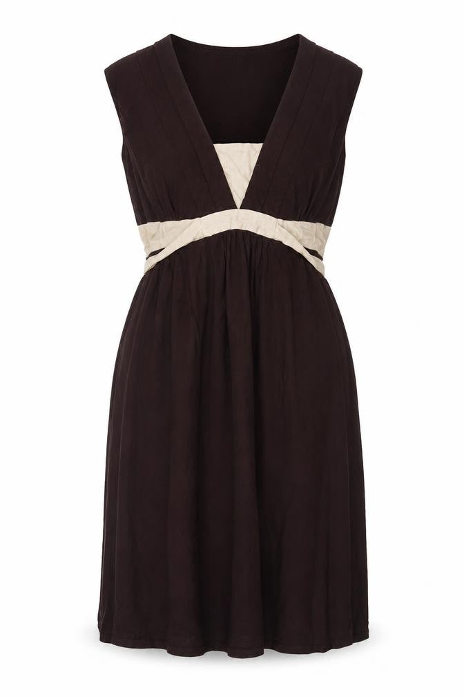 Betty Jackson Black Women’s Brown Beige UK 14 Fit & Flare Knee Dress