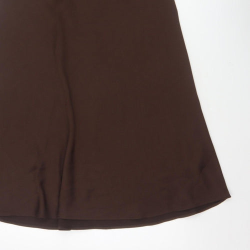 Marks and Spencer Women Brown UK 8 A-Line Long Maxi Skirt