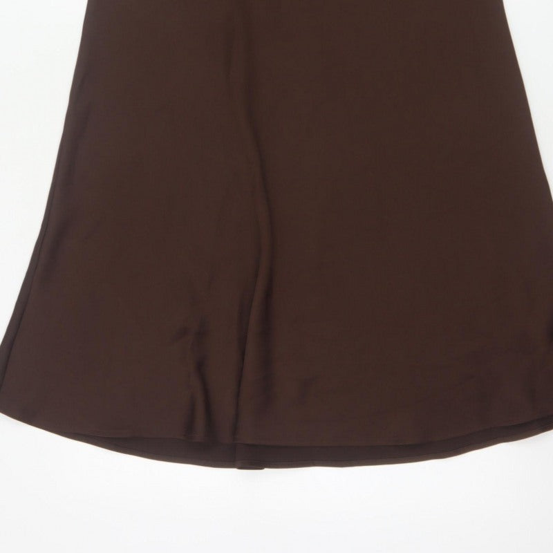 Marks and Spencer Women Brown UK 8 A-Line Long Maxi Skirt