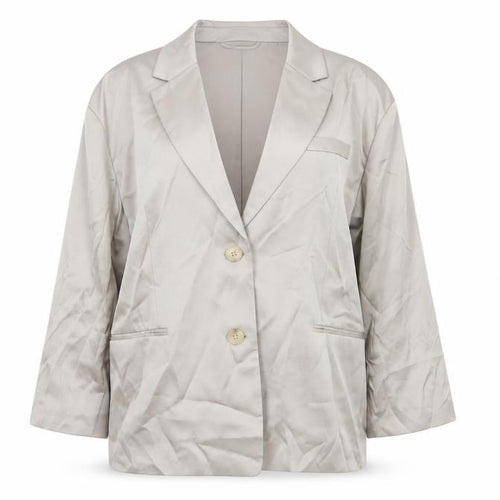 H&M Women’s Beige Size M UK 12 Long Single-Breasted Blazer