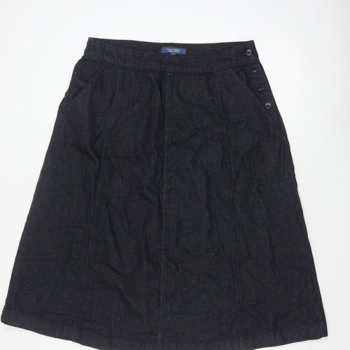 Seasalt Cornwall Women’s Blue UK 16 A-Line Organic Cotton Denim Skirt