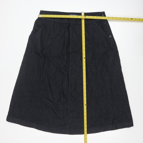 Seasalt Cornwall Women’s Blue UK 16 A-Line Organic Cotton Denim Skirt