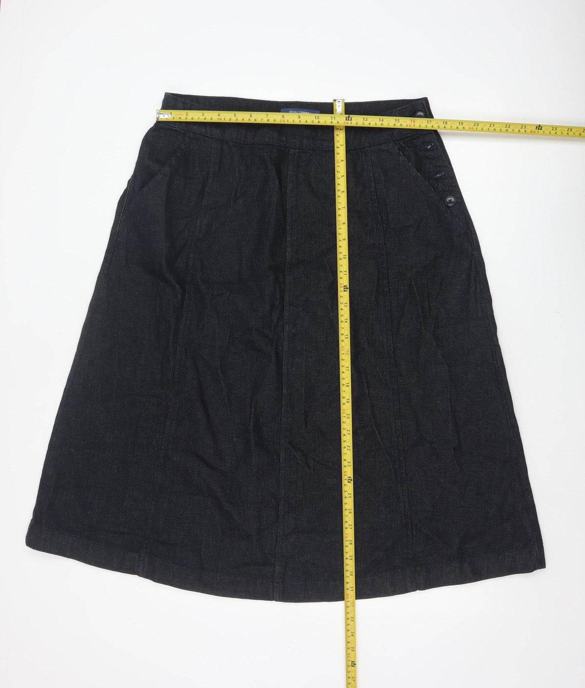 Seasalt Cornwall Women’s Blue UK 16 A-Line Organic Cotton Denim Skirt
