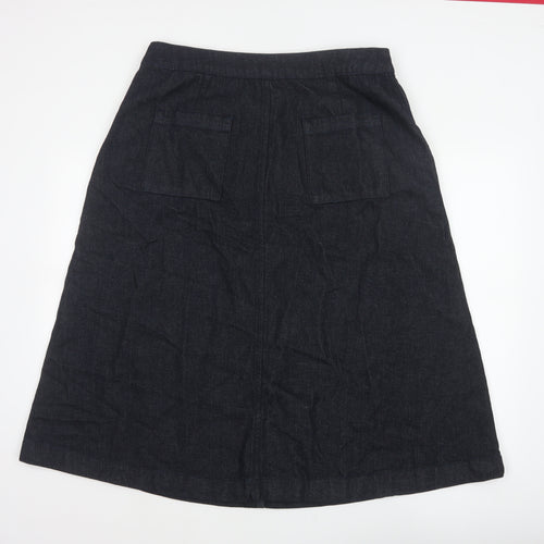 Seasalt Cornwall Women’s Blue UK 16 A-Line Organic Cotton Denim Skirt
