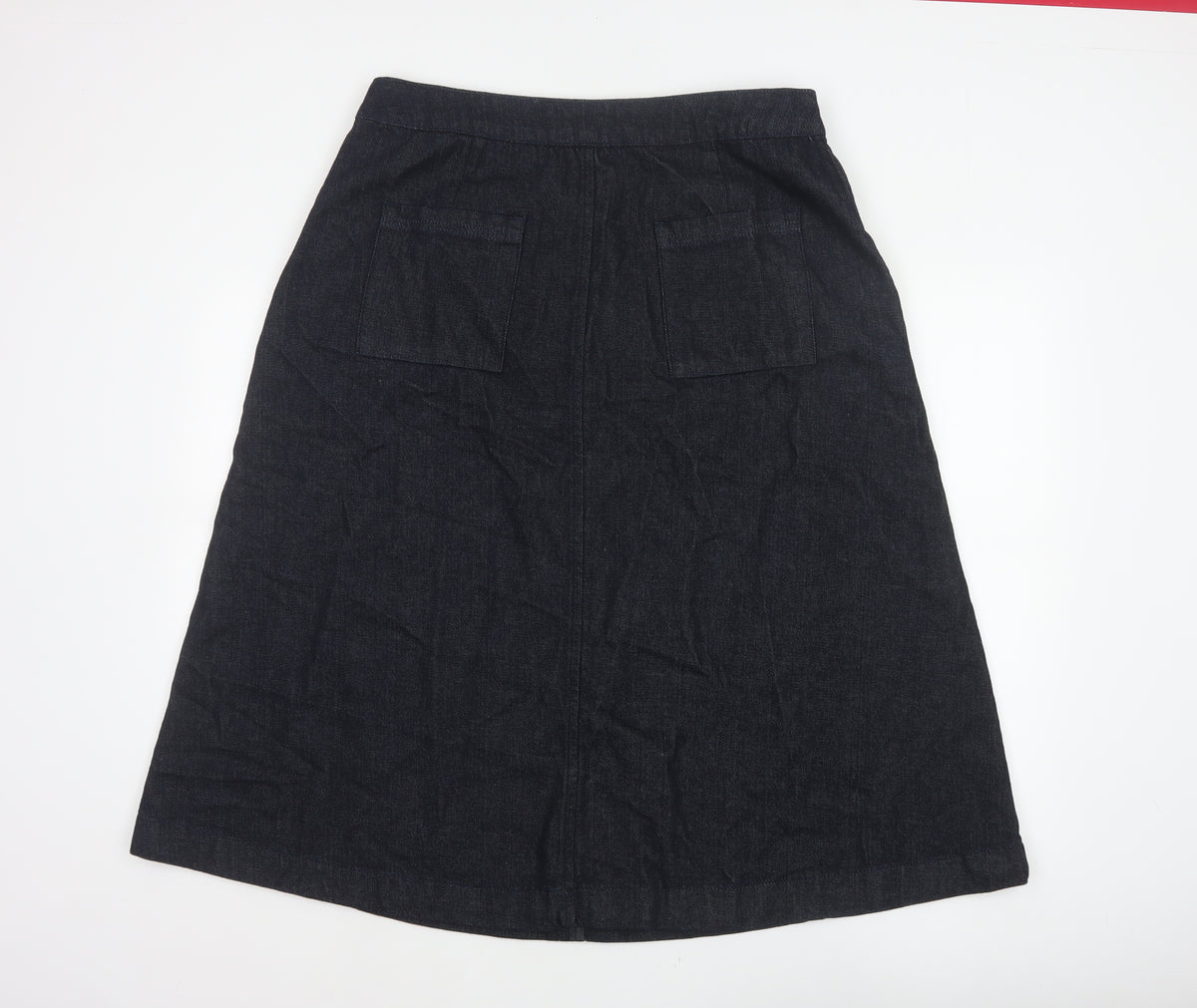 Seasalt Cornwall Women’s Blue UK 16 A-Line Organic Cotton Denim Skirt