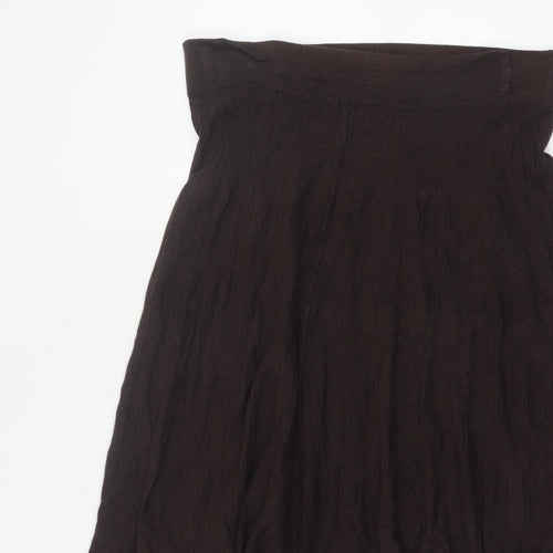 Marks & Spencer Women Black UK 14 Long A-Line Stretch Skirt
