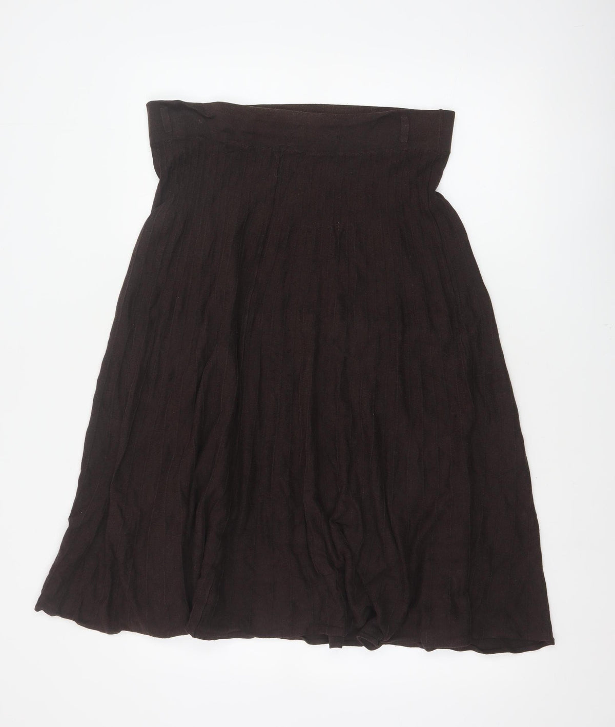 Marks & Spencer Women Black UK 14 Long A-Line Stretch Skirt