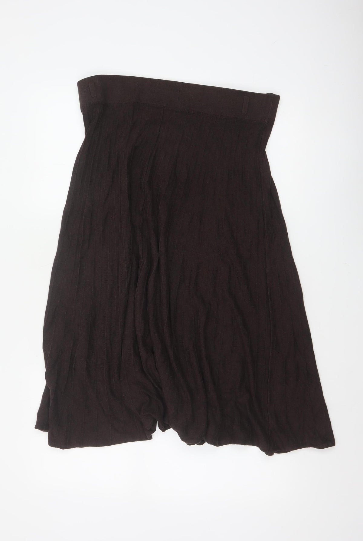 Marks & Spencer Women Black UK 14 Long A-Line Stretch Skirt