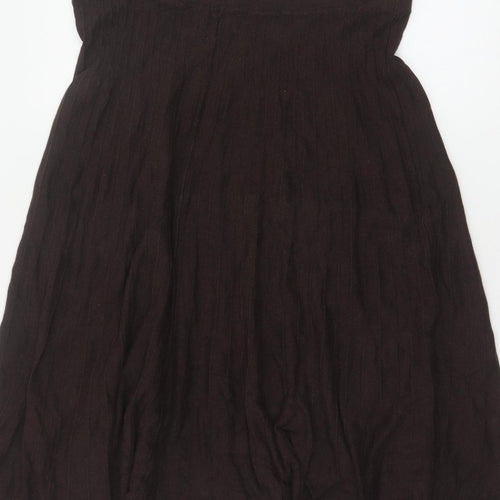 Marks & Spencer Women Black UK 14 Long A-Line Stretch Skirt