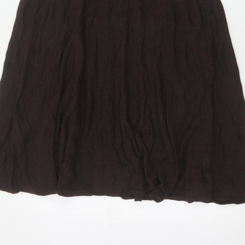 Marks & Spencer Women Black UK 14 Long A-Line Stretch Skirt
