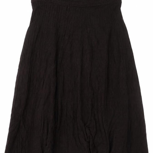 Marks & Spencer Women Black UK 14 Long A-Line Stretch Skirt