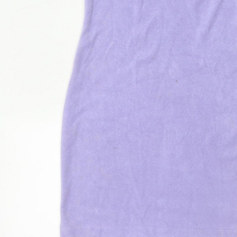 Juicy Couture Women’s Purple XS Velour Halter Bodycon Mini Dress
