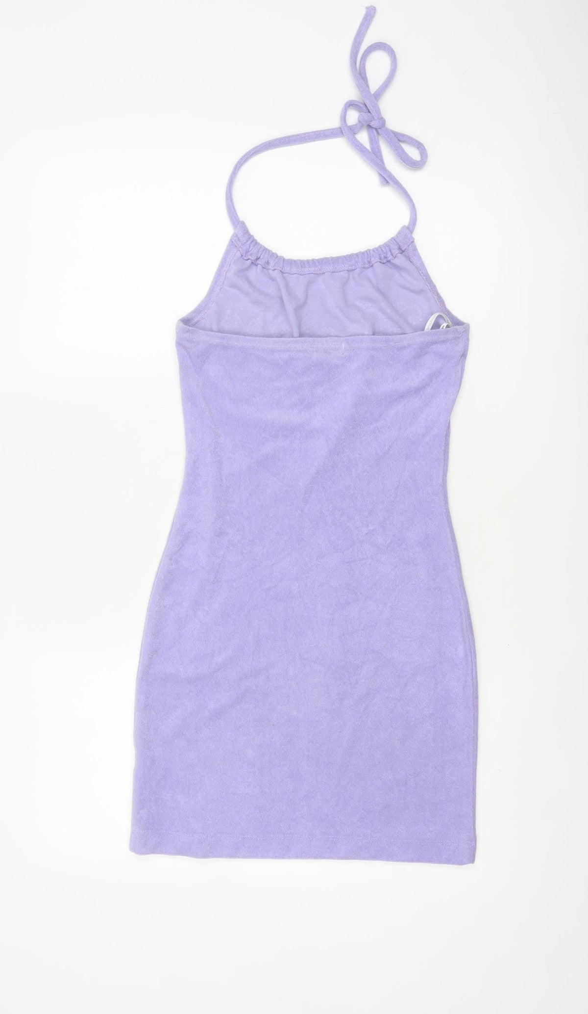 Juicy Couture Women’s Purple XS Velour Halter Bodycon Mini Dress