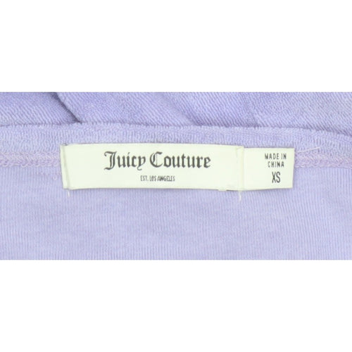 Juicy Couture Women’s Purple XS Velour Halter Bodycon Mini Dress