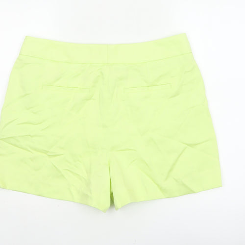 Marks & Spencer Women Yellow Size 16 Regular Tailored Shorts Pockets