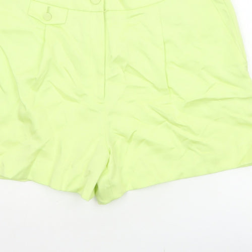 Marks & Spencer Women Yellow Size 16 Regular Tailored Shorts Pockets