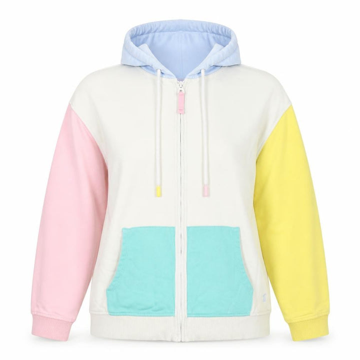 Joules Women’s Multicoloured Colourblock Full Zip Hoodie UK 12