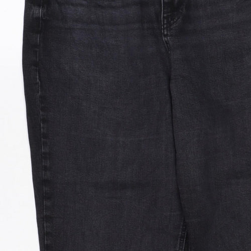 Marks and Spencer Women’s Black Straight Jeans UK 18 Regular Stretch