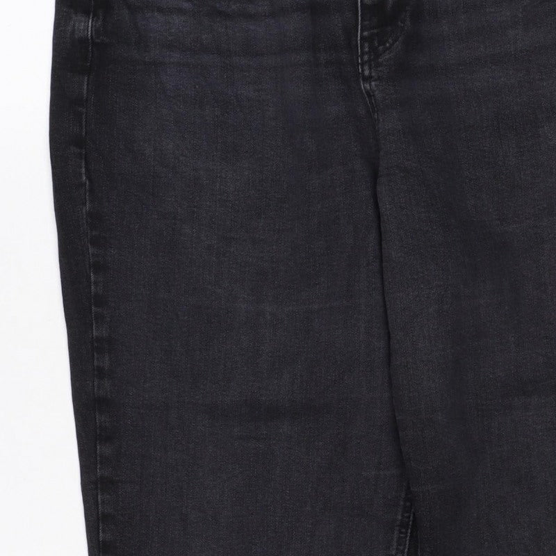 Marks and Spencer Women’s Black Straight Jeans UK 18 Regular Stretch