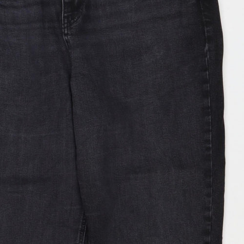 Marks and Spencer Women’s Black Straight Jeans UK 18 Regular Stretch