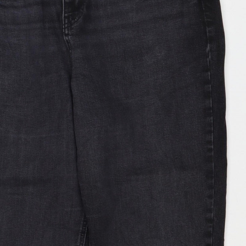Marks and Spencer Women’s Black Straight Jeans UK 18 Regular Stretch