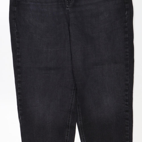 Marks and Spencer Women’s Black Straight Jeans UK 18 Regular Stretch