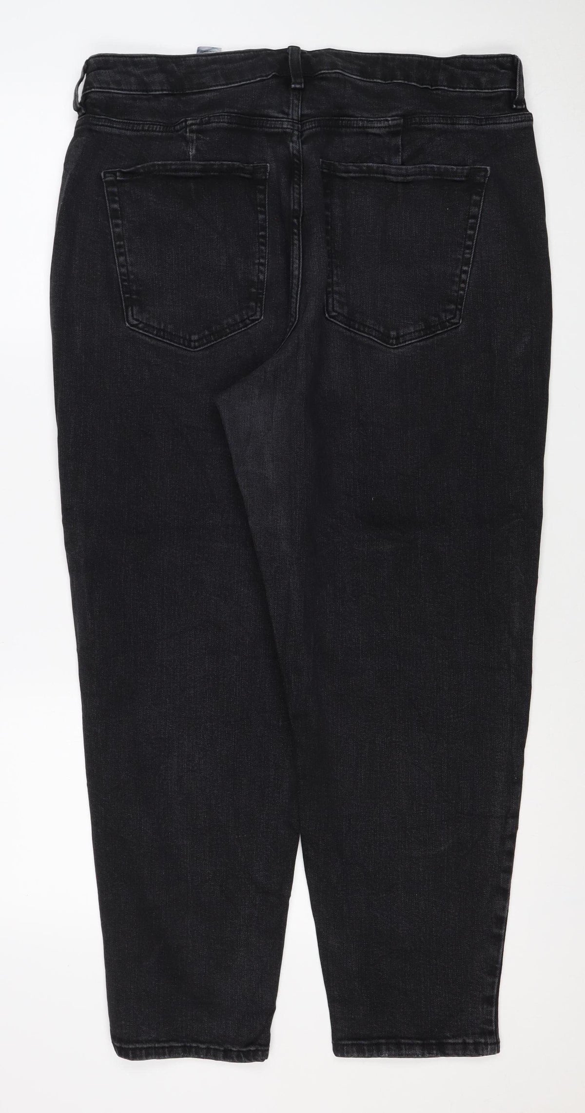 Marks and Spencer Women’s Black Straight Jeans UK 18 Regular Stretch