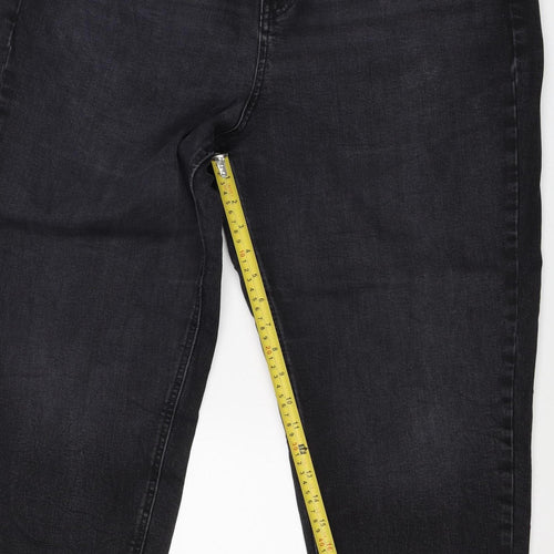 Marks and Spencer Women’s Black Straight Jeans UK 18 Regular Stretch