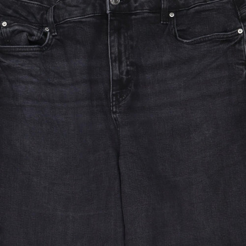 Marks and Spencer Women’s Black Straight Jeans UK 18 Regular Stretch