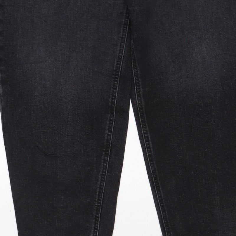Marks and Spencer Women’s Black Straight Jeans UK 18 Regular Stretch