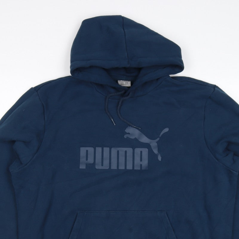 Puma Men's Blue XL Pullover Hoodie Logo Graphic Kangaroo Pocket