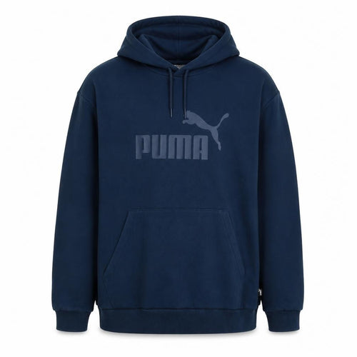 Puma Men's Blue XL Pullover Hoodie Logo Graphic Kangaroo Pocket