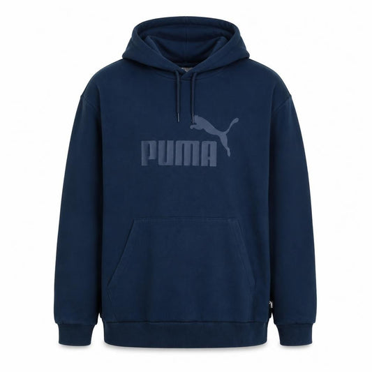 Puma Men's Blue XL Pullover Hoodie Logo Graphic Kangaroo Pocket