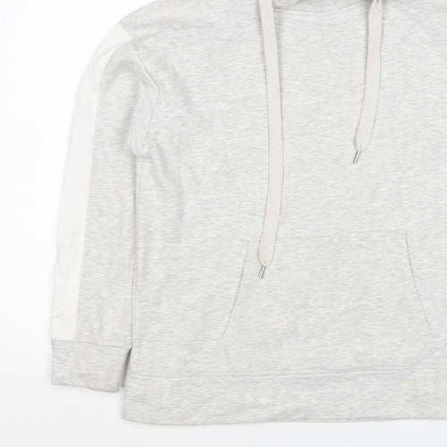Mint Velvet Women’s Grey L Pullover Hoodie Colourblock Pockets