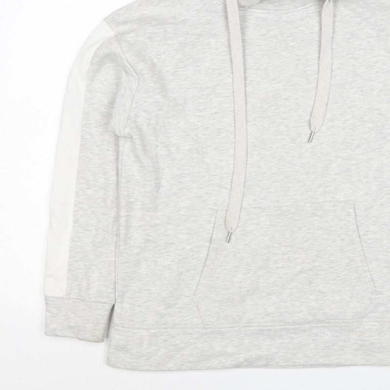Mint Velvet Women’s Grey L Pullover Hoodie Colourblock Pockets