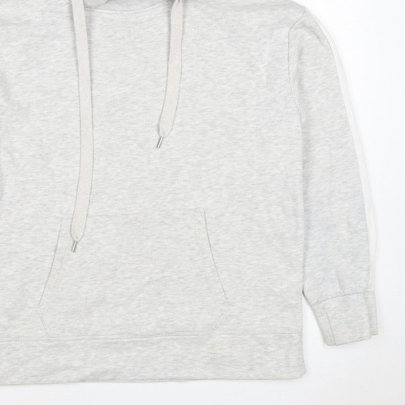 Mint Velvet Women’s Grey L Pullover Hoodie Colourblock Pockets