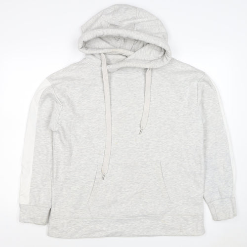 Mint Velvet Women’s Grey L Pullover Hoodie Colourblock Pockets
